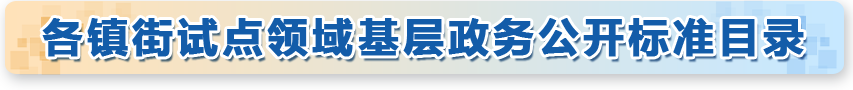各鎮街試點領域基層政務公開標準目錄